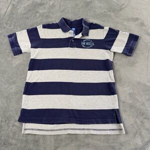 NCAA by Knights Apparel Navy and Gray Striped Polo UNC Chapel Hill